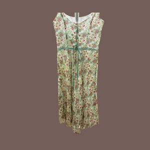 Shoshanna Midi Dress | Floral Ribbon Detail | Size 6 | Vintage